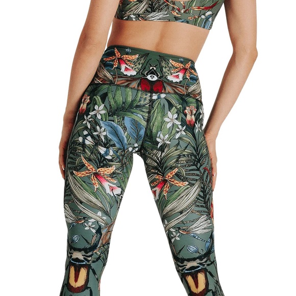 YOGA DEMOCRACY tropical floral workout set, size XS/M - Picture 2 of 14